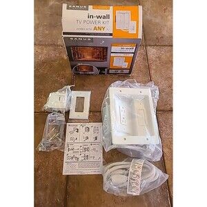 New. Sanus Simplicity In Wall Cable Concealer Recessed Power Kit TV Flush Mount
